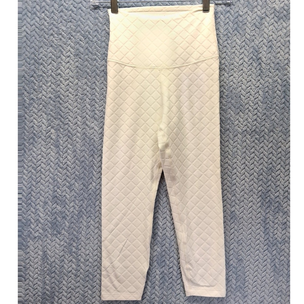 Nike Yoga Luxe 7/8 Quilted Diamond Tights Sail White XS DA1064-133 Athleisure